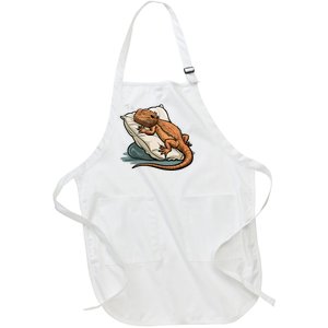 Bearded Dragon Lizard Lover Funny Breaded Dragon Full-Length Apron With Pockets