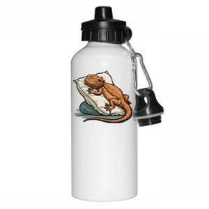 Bearded Dragon Lizard Lover Funny Breaded Dragon Aluminum Water Bottle