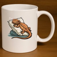 Bearded Dragon Lizard Lover Funny Breaded Dragon 11oz C Handle Ceramic Mug