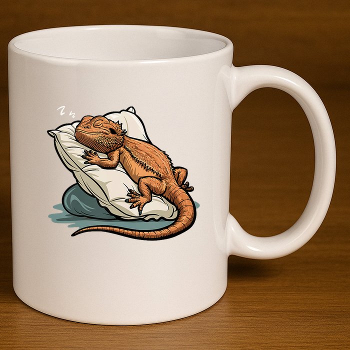 Bearded Dragon Lizard Lover Funny Breaded Dragon 11oz C Handle Ceramic Mug