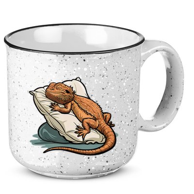 Bearded Dragon Lizard Lover Funny Breaded Dragon 15oz Campfire Ceramic Mug