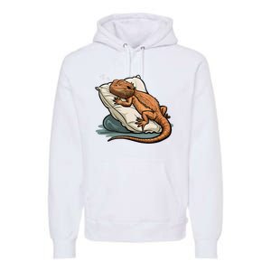 Bearded Dragon Lizard Lover Funny Breaded Dragon Premium Hoodie