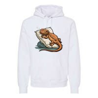 Bearded Dragon Lizard Lover Funny Breaded Dragon Premium Hoodie