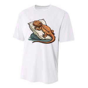 Bearded Dragon Lizard Lover Funny Breaded Dragon Performance Sprint T-Shirt