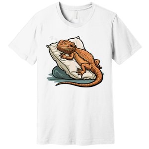 Bearded Dragon Lizard Lover Funny Breaded Dragon Premium T-Shirt