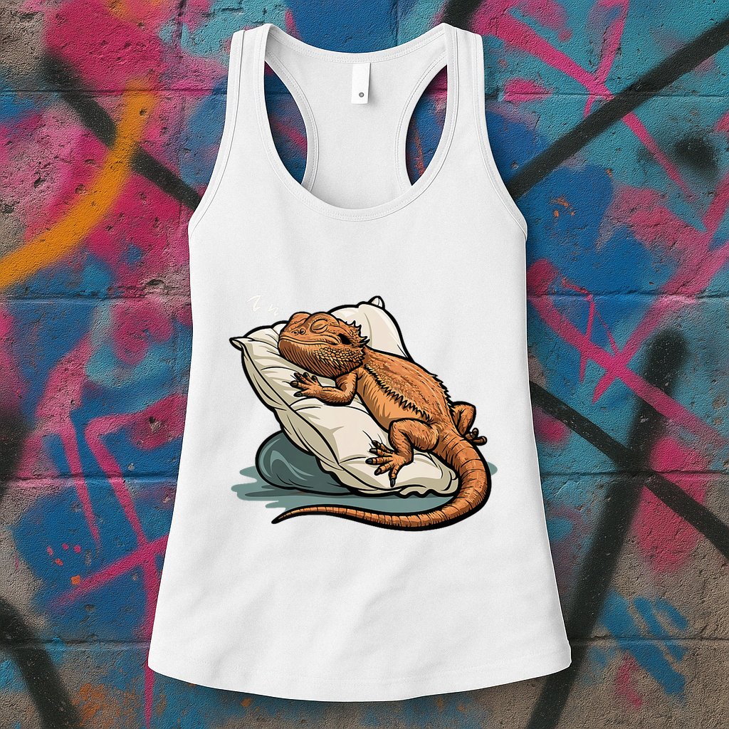 Bearded Dragon Lizard Lover Funny Breaded Dragon Womens Tank Top
