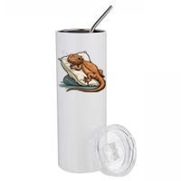 Bearded Dragon Lizard Lover Funny Breaded Dragon Stainless Steel Tumbler