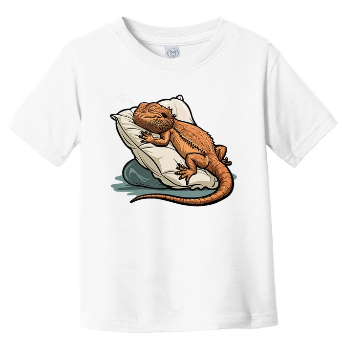 Bearded Dragon Lizard Lover Funny Breaded Dragon Toddler T-Shirt