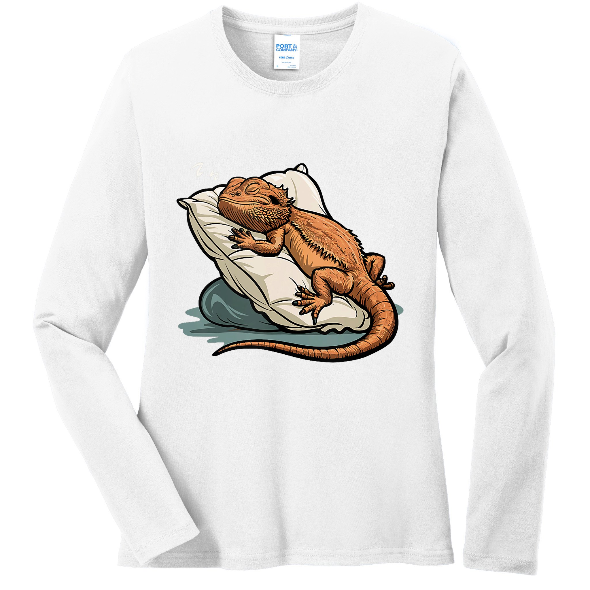 Bearded Dragon Lizard Lover Funny Breaded Dragon Ladies Long Sleeve Shirt