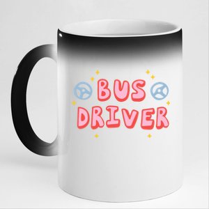 Bus Driver Logo 11oz Black Color Changing Mug