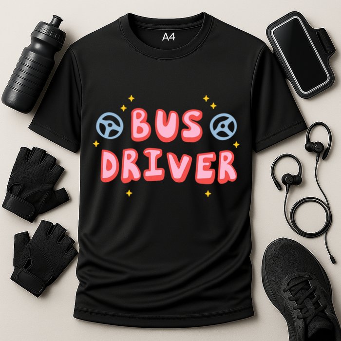 Bus Driver Logo Cooling Performance Crew T-Shirt