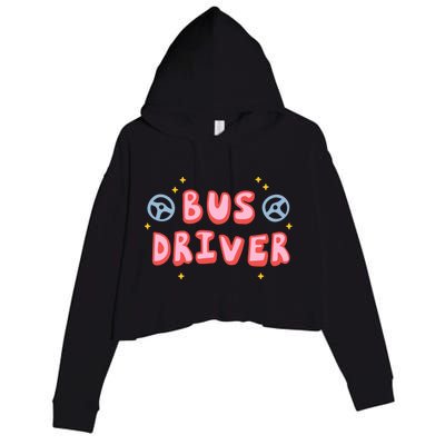 Bus Driver Logo Crop Fleece Hoodie