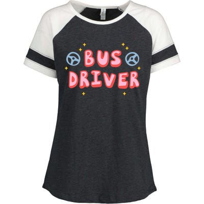 Bus Driver Logo Enza Ladies Jersey Colorblock Tee