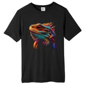 Bearded Dragon Lover Fun Colorful Cool Painting Art Cute Pet Tall Fusion ChromaSoft Performance T-Shirt