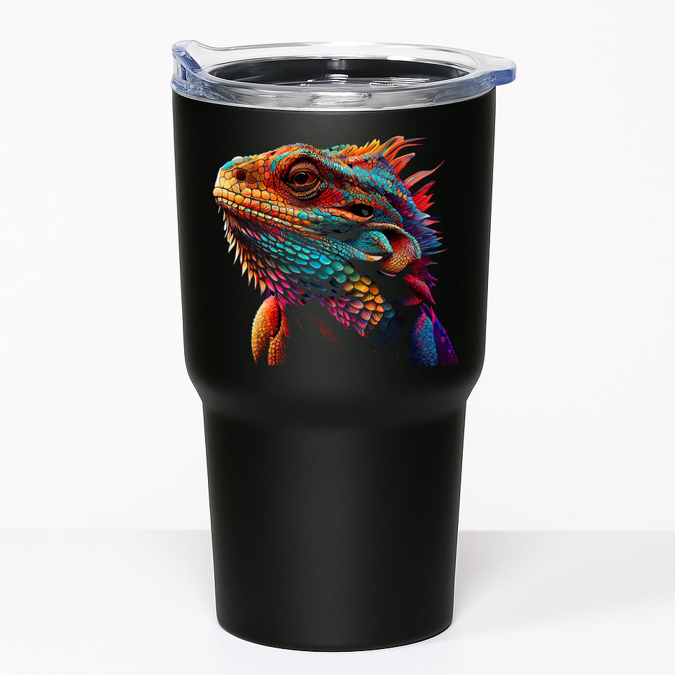 Bearded Dragon Lover Fun Colorful Cool Painting Art Cute Pet Tumbler