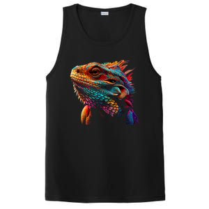 Bearded Dragon Lover Fun Colorful Cool Painting Art Cute Pet PosiCharge Competitor Tank