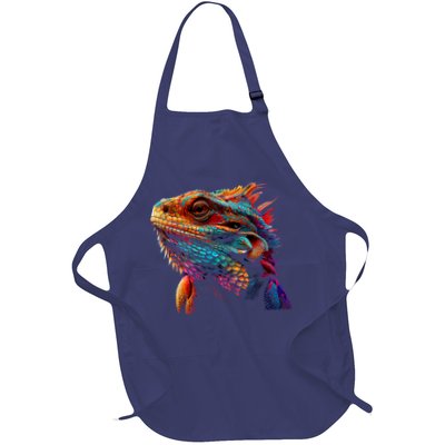 Bearded Dragon Lover Fun Colorful Cool Painting Art Cute Pet Apron