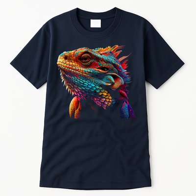 Bearded Dragon Lover Fun Colorful Cool Painting Art Cute Pet Tall T-Shirt