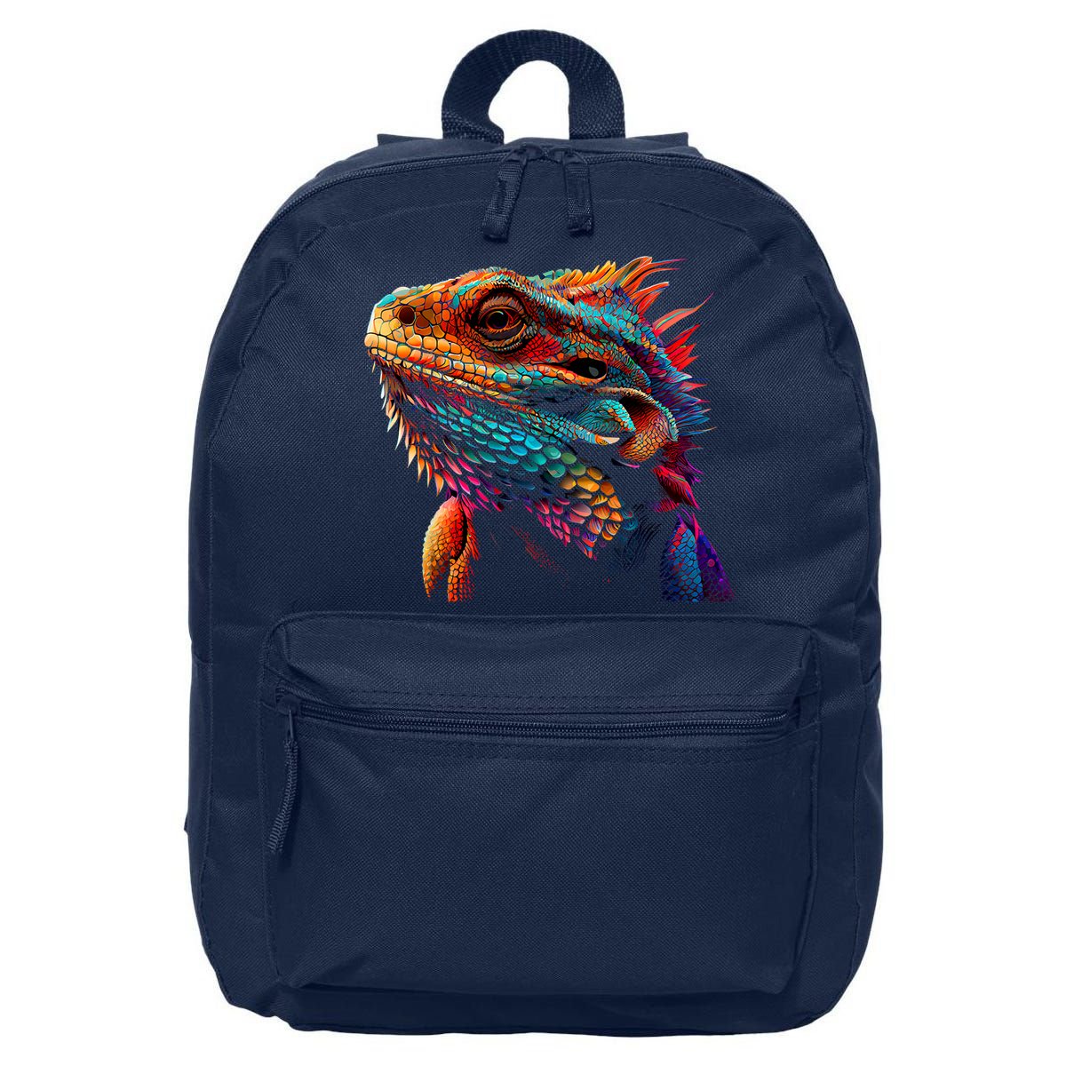 Bearded Dragon Lover Fun Colorful Cool Painting Art Cute Pet 16 in Basic Backpack