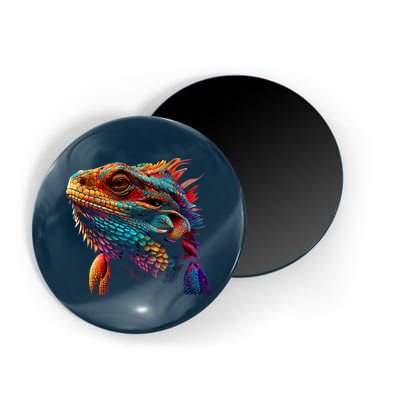 Bearded Dragon Lover Fun Colorful Cool Painting Art Cute Pet Magnet