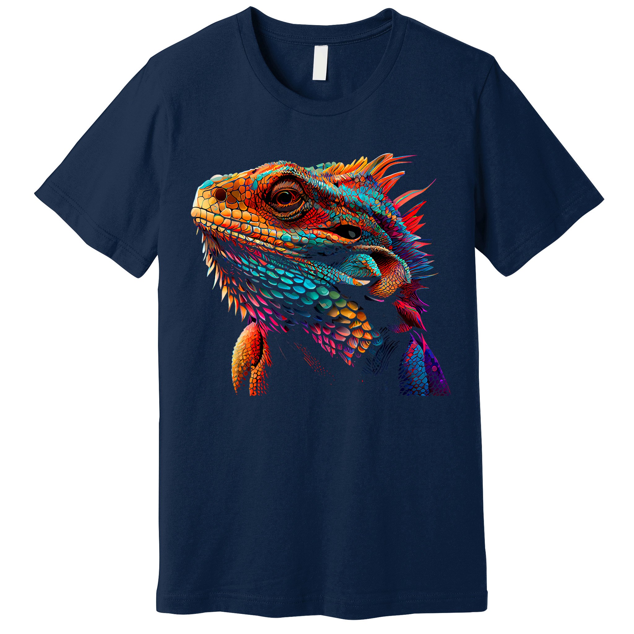 Bearded Dragon Lover Fun Colorful Cool Painting Art Cute Pet Premium T-Shirt