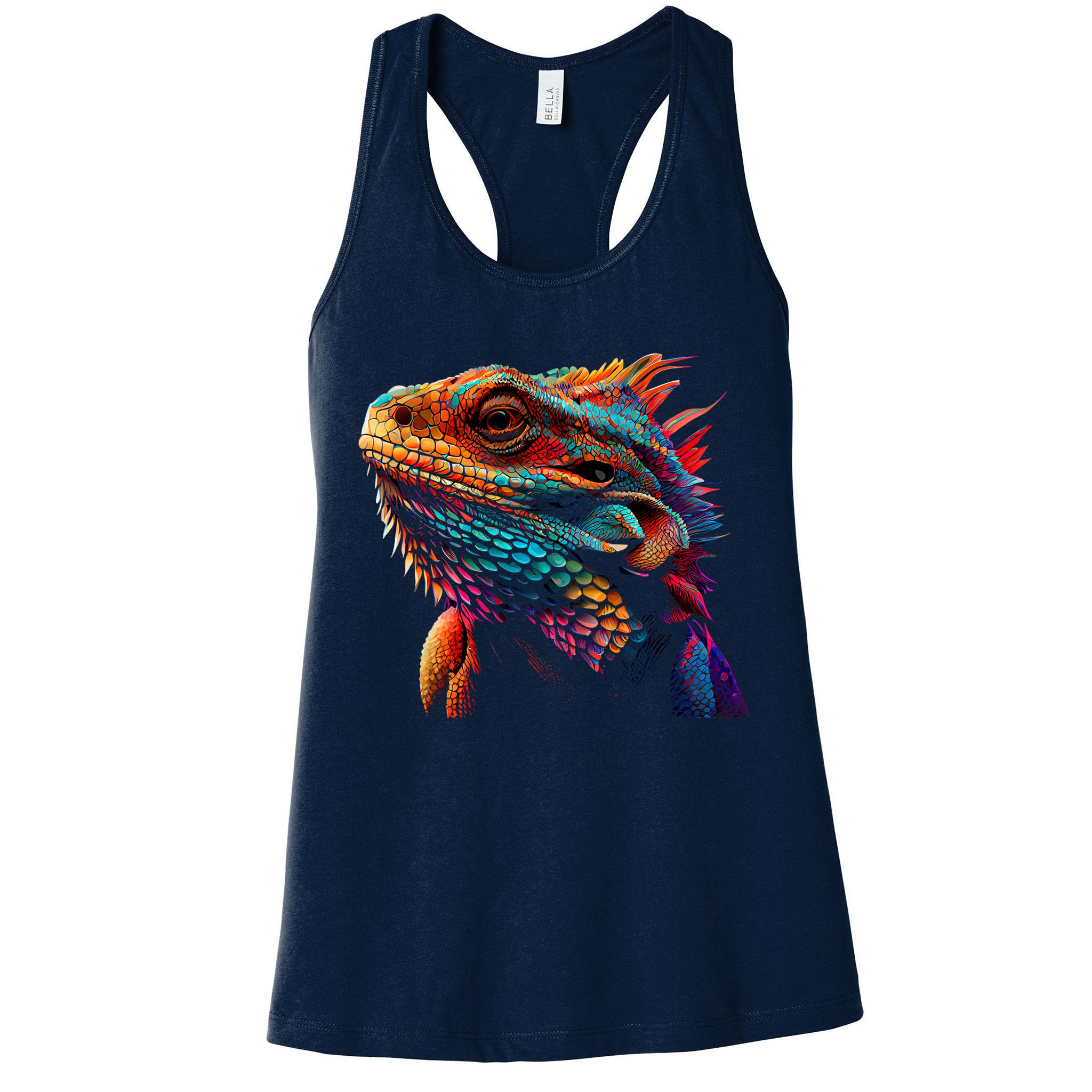 Bearded Dragon Lover Fun Colorful Cool Painting Art Cute Pet Womens Tank Top