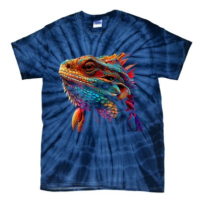 Bearded Dragon Lover Fun Colorful Cool Painting Art Cute Pet Tie-Dye T-Shirt
