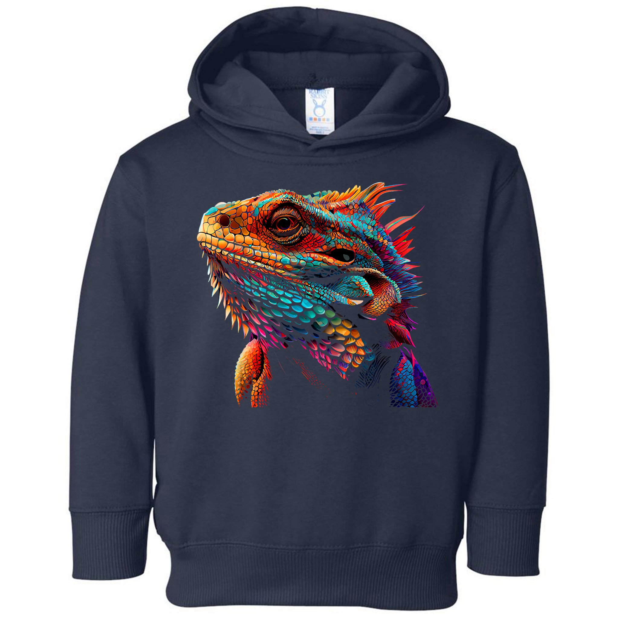 Bearded Dragon Lover Fun Colorful Cool Painting Art Cute Pet Toddler Hoodie