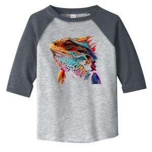 Bearded Dragon Lover Fun Colorful Cool Painting Art Cute Pet Toddler Fine Jersey T-Shirt