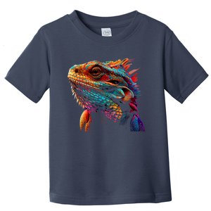 Bearded Dragon Lover Fun Colorful Cool Painting Art Cute Pet Toddler T-Shirt