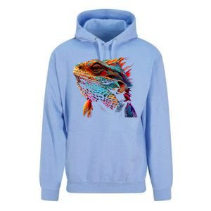 Bearded Dragon Lover Fun Colorful Cool Painting Art Cute Pet Unisex Surf Hoodie