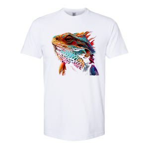 Bearded Dragon Lover Fun Colorful Cool Painting Art Cute Pet Softstyle CVC T-Shirt