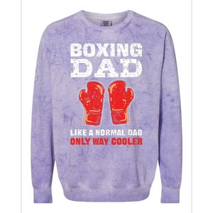 Boxing Dad Like A Normal Dad Only Cooler. Boxing Colorblast Crewneck Sweatshirt