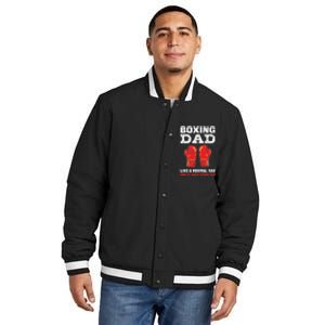 Boxing Dad Like A Normal Dad Only Cooler. Boxing Insulated Varsity Jacket