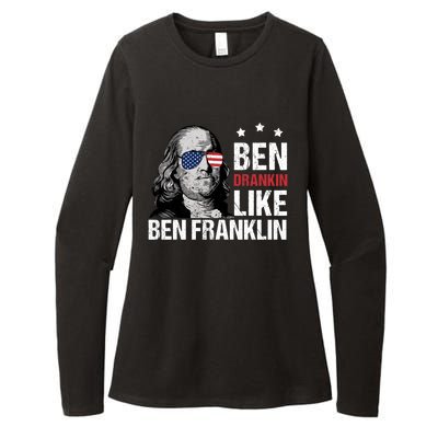 Ben Drankin Like Ben Franklin Merica 4th Of July Design Gift Womens CVC Long Sleeve Shirt