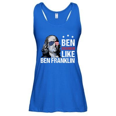 Ben Drankin Like Ben Franklin Merica 4th Of July Design Gift Ladies Essential Flowy Tank