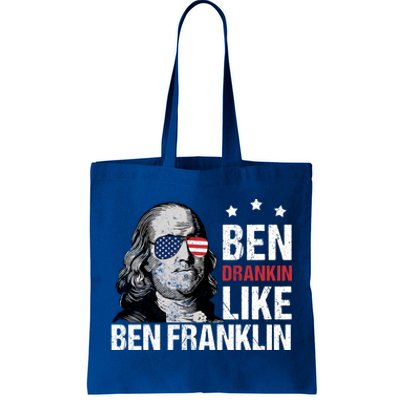 Ben Drankin Like Ben Franklin Merica 4th Of July Design Gift Tote Bag