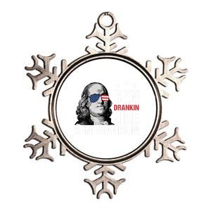 Ben Drankin Like Ben Franklin Merica 4th Of July Design Gift Metallic Star Ornament