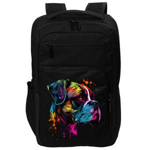 Boxer Dog Lovers Pop Art Design Cute Boxer Dog Impact Tech Backpack