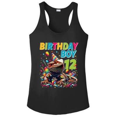 Bearded Dragon Lizard12th Birthday 12 Year Old Ladies PosiCharge Competitor Racerback Tank