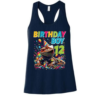 Bearded Dragon Lizard12th Birthday 12 Year Old Women's Racerback Tank