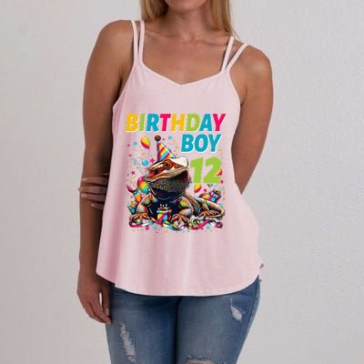 Bearded Dragon Lizard12th Birthday 12 Year Old Women's Strappy Tank