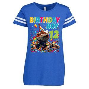 Bearded Dragon Lizard12th Birthday 12 Year Old Enza Ladies Jersey Football T-Shirt