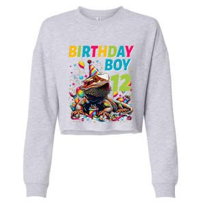 Bearded Dragon Lizard12th Birthday 12 Year Old Cropped Pullover Crew