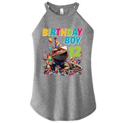 Bearded Dragon Lizard12th Birthday 12 Year Old Women's Perfect Tri Rocker Tank