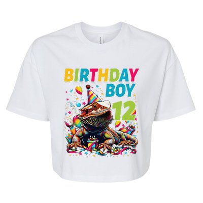 Bearded Dragon Lizard12th Birthday 12 Year Old Bella+Canvas Jersey Crop Tee