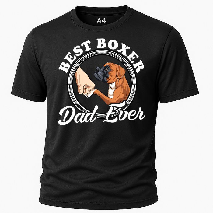 Boxer Dog Lovers Dad Design Boxer Dog Dad Cooling Performance Crew T-Shirt