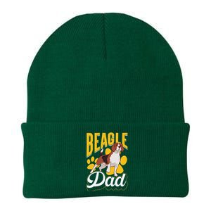 Beagle Dad Lover Puppy Beagles Dog Father Daddy Papa Knit Cap Winter Beanie