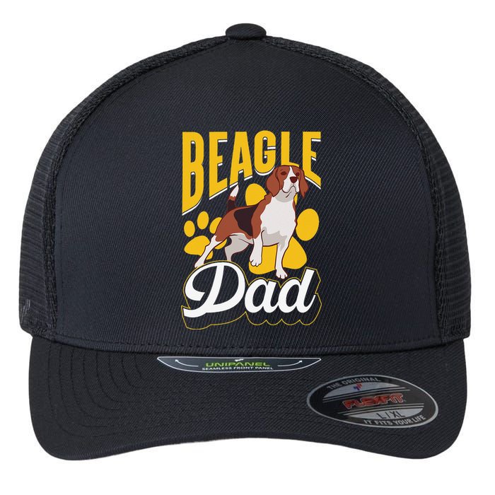 Beagle Dad Lover Puppy Beagles Dog Father Daddy Papa Flexfit Unipanel Trucker Cap