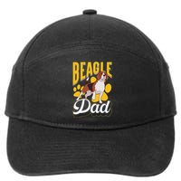 Beagle Dad Lover Puppy Beagles Dog Father Daddy Papa 7-Panel Snapback Hat